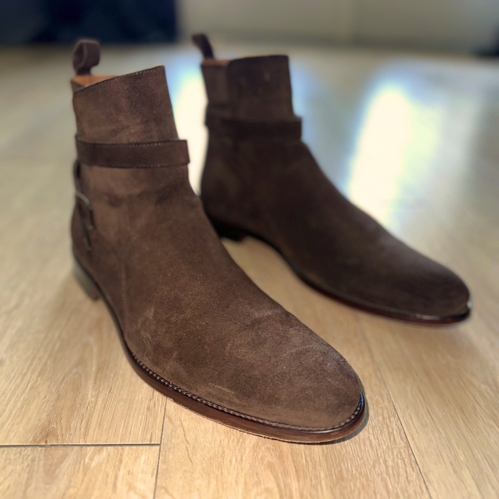 TAFT Brown Suede Jodhpur boots Size 10 D MENS